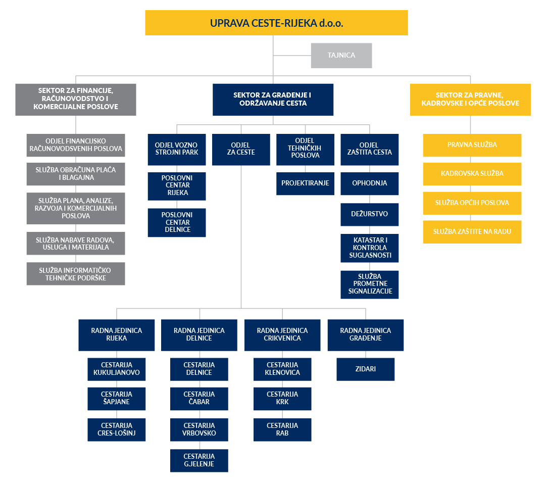 Organizacijska struktura 2016